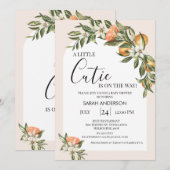 Invitation Arc blanc Clementine Little Cutie Baby shower (Devant / Derrière)