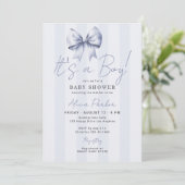 Invitation Arc bleu C'est un garçon Baby Shower (Debout devant)