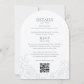 Invitation Arc bleu Dusty Bilingue vietnamien Peony (Dos)