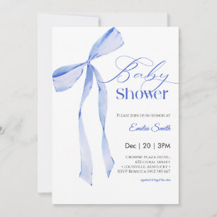 Invitation Arc bleu garçon Baby shower