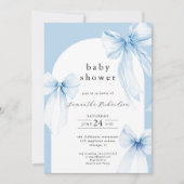 Invitation Arc bleu moderne arche garçon baby shower saupoudr (Devant)