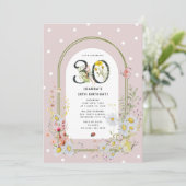 Invitation Arc botanique floral 30e anniversaire (Debout devant)