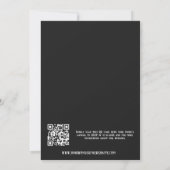 Invitation Arc céleste noir Art Nouveau Code QR Mariage (Dos)