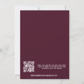 Invitation Arc céleste rouge Art Nouveau Code QR Mariage (Dos)