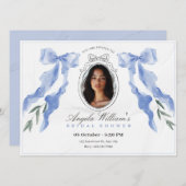 Invitation Arc classique élégant photo nuptiale douche (Devant / Derrière)