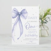 Invitation Arc Coquette Violet 1er Anniversaire (Debout devant)