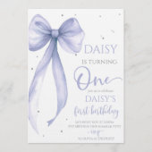Invitation Arc Coquette Violet 1er Anniversaire (Devant)