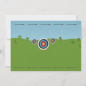 Invitation Arc d'anniversaire de tir à l'arc et tir de photo (Dos)