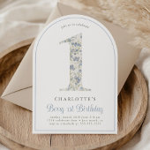 Invitation Arc d'anniversaire vintage de baies bleuées