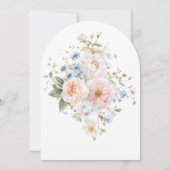 Invitation Arc de Baby shower Floral Bleu Hargrove (Dos)