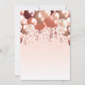 Invitation Arc de ballon Rose or Bourgogne Quinceañera (Dos)