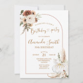 Invitation Arc de Bohème de citrouille Fête d'anniversaire 30 (Devant)