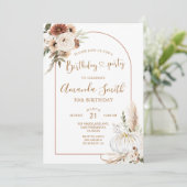 Invitation Arc de Bohème de citrouille Fête d'anniversaire 30 (Debout devant)