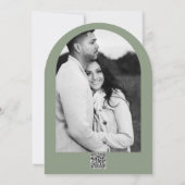 Invitation Arc de bois floral verdure roses Baby Shower (Dos)