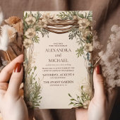 Invitation Arc de bois Mariage botanique russe