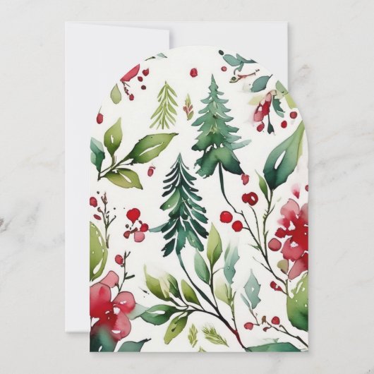Invitation Arc de fête de Noël botanique moderne (Dos)