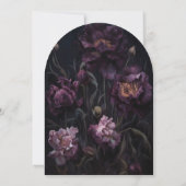 Invitation Arc de Fête des mariées florale gothique foncé Moo (Dos)