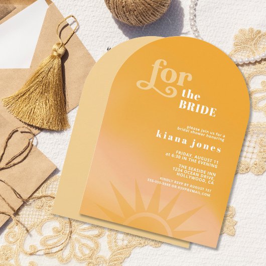 Invitation Arc de Fête des mariées Sunshine Typography ID1048
