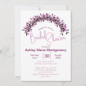 Invitation Arc de feuillage simple et chic pour la douche de  (Devant)