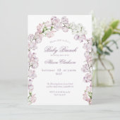 Invitation Arc de fleur de pois doux Bébé brunch élégant lava (Debout devant)