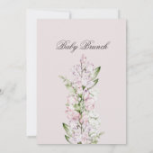 Invitation Arc de fleur de pois doux Bébé brunch élégant lava (Dos)