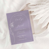 Invitation Arc de fleurs d'art de ligne Lavender