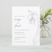 Invitation Arc de fleurs d'art de ligne Lavender (Debout devant)