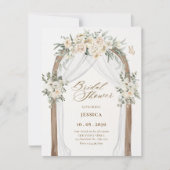 Invitation Arc de jardin fleuri douche nuptiale (Devant)