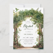 Invitation Arc de jardin vert feuille douche de nage (Devant)