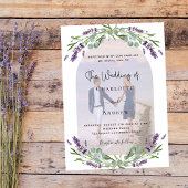 Invitation Arc de lavande photo violet floraux mariage de lux