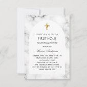 Invitation Arc de marbre première communion sainte (Devant)