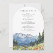 Invitation Arc de mariage à l'aquarelle moderne avec fleurs s (Dos)