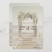 Invitation Arc de mariage de plage (Devant / Derrière)