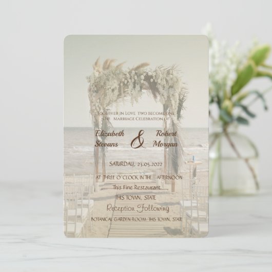 Invitation Arc de mariage de plage (Debout devant)