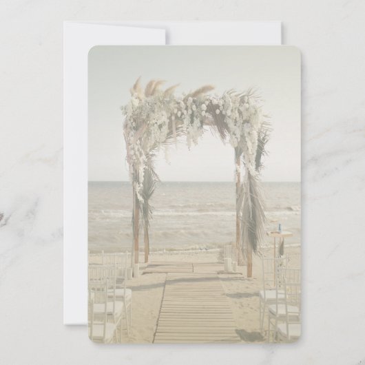 Invitation Arc de mariage de plage (Dos)