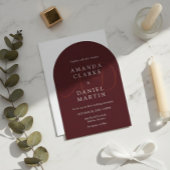 Invitation Arc de mariage élégant et profond couleur burgundy