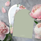 Invitation Arc de Mariage floral de photo rose pâle