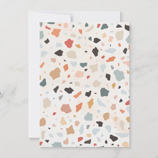 Invitation Arc de mariage moderne en terrazzo rétro (Dos)