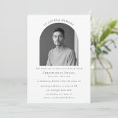 Invitation Arc de Mémoire Photo Mémorial Funérailles (Debout devant)