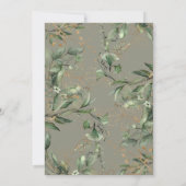 Invitation Arc de mousse simple et élégant Eucalyptus Pampas  (Dos)