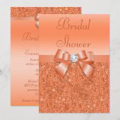 Invitation Arc de paillettes et Fête de la mariée de diamant (Devant / Derrière)