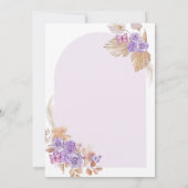 Invitation Arc de papillon violet Boho 17e anniversaire (Dos)
