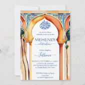Invitation Arc de style arabe de Mehendi Maroc islamique (Devant)