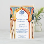 Invitation Arc de style arabe de Mehendi Maroc islamique (Debout devant)