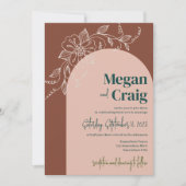 Invitation Arc De Terracotta Floral Boho Mariage Rustique Inv (Devant)