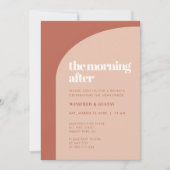 Invitation Arc de terre cuite chic de pêche matin après brunc (Devant)