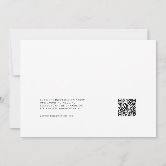 Invitation Arc de terre moderne Photo QR Code Enregistrer la (Dos)