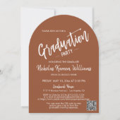 Invitation Arc de terre Photo QR Code Grad Party (Devant)