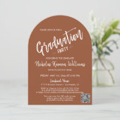 Invitation Arc de terre Photo QR Code Grad Party (Debout devant)