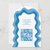 Invitation Arc de trame moderne personnalisé QR Bar Bat mitzv (Dos)